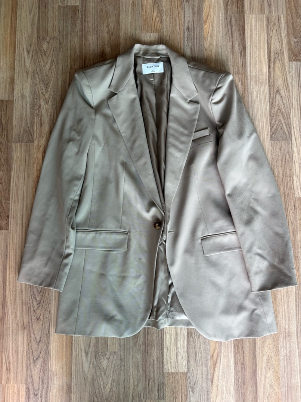 Aritzia Babaton Beige Structured Blazer